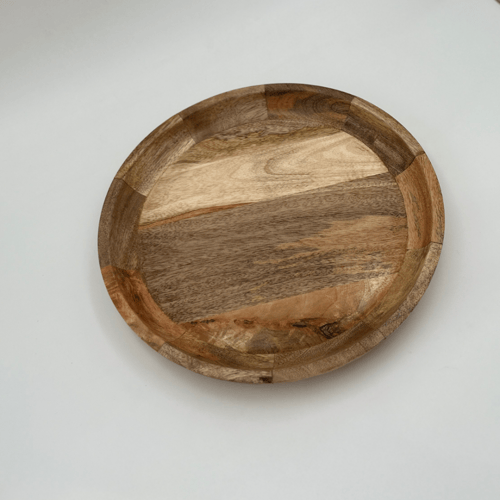 طقم طوفرية دائرية خشبية – تصميم فاخر بديكور متعرج