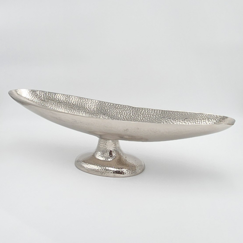 وعاء تقديم ستيل فضي فاخر بشكل بيضاوي تصميم نيو كلا...