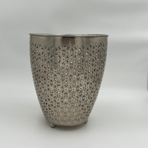 سلة مهملات نيو كلاسيك – ستيل فضي بنقوش فاخرة