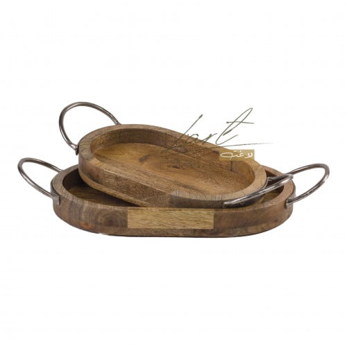 طقم صواني خشبية - طقم صواني خشبية أنيقة