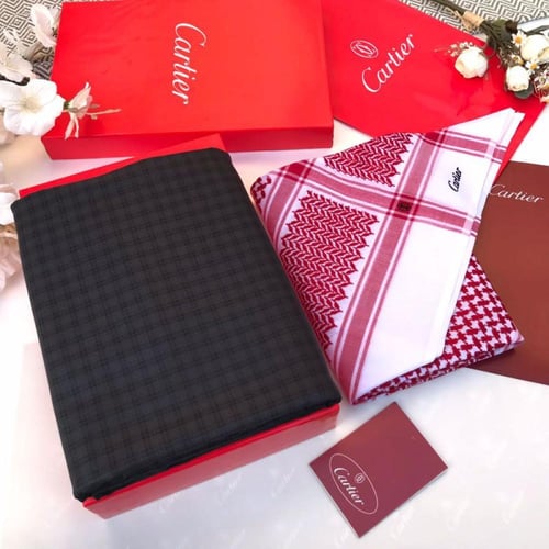 طقم شتوي قماش وشماغ كارتير