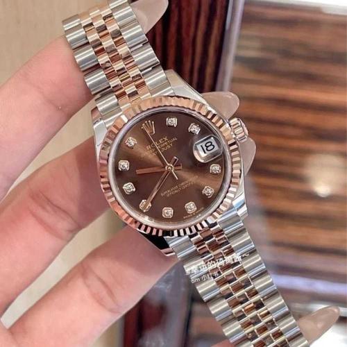 ساعه رولكس نسائية دايت جست إطار خشن