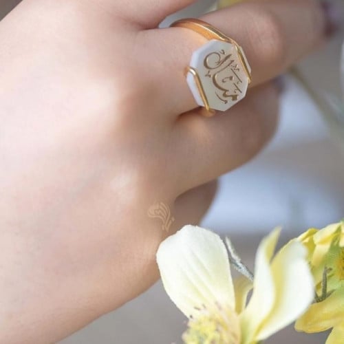 خواتم نسائيه ملكيه راقيه - مطلي بالذهب عيار 21 جرا...