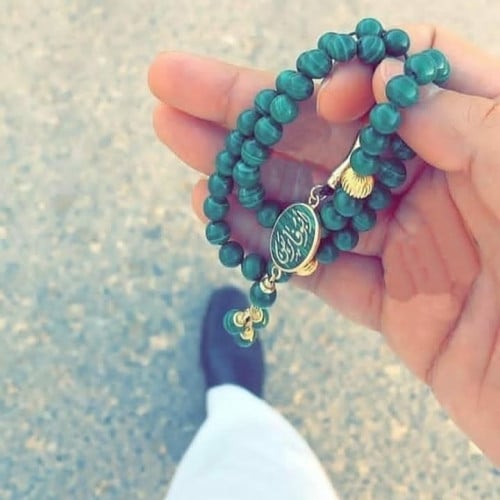 سبحة رجالية ملكية بالاسم فضه عيار 925