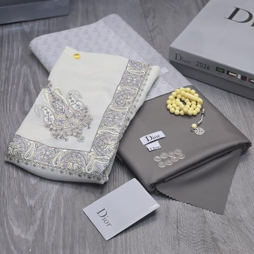 هديه شتويه فاخره طقم قماش ديور وشال كشميري