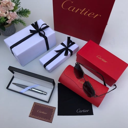طقم قلم ونظاره كارتير مع التغليف