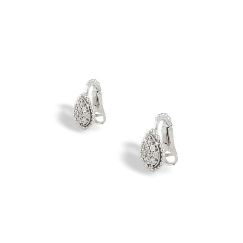 حلق ناعم تصميم بوشرون ذهب ابيض-عيار 18