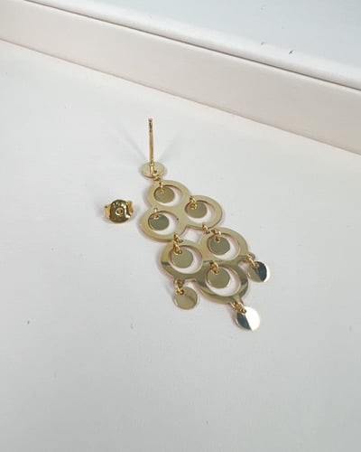 حلق طويل تصميم دوائر - عيار 18