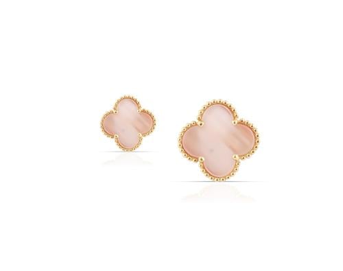 حلق ذهب عيار 18 تصميم وردة الاميره