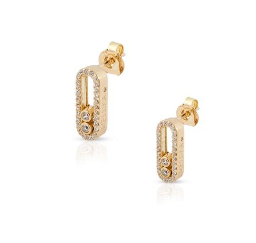 حلق ذهب تصميم عالمي عيار 18-عيار 18