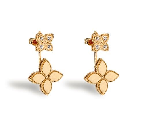 حلق ذهب عيار 18 تصميم انيق-عيار 18