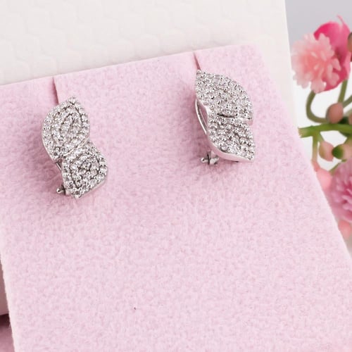 حلق ذهب ابيض-عيار 18