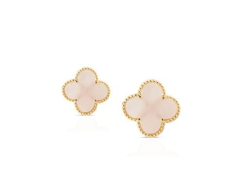 حلق ذهب عيار 18 تصميم وردة الاميره