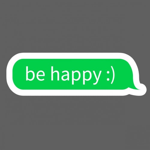 ملصق - be happy