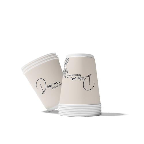 Drip-On Paper Cups | 10 Cups (12 oz)