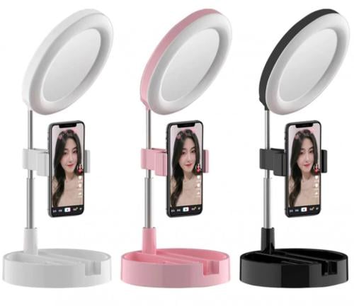 عكس الضوء LED حلقة مرآة ضوء للتصوير / ماكياج