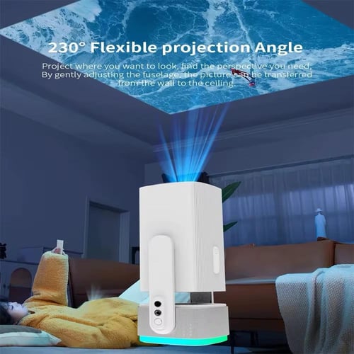 بروجكتر ذكي اندرويد ببطارية وسماعة بدقة 4K