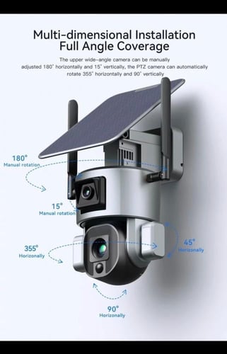 كاميرا الطاقة الشمسية المطورة 4K UHD