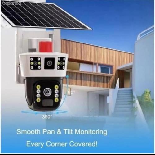 كاميرا الطاقة الشمسية 4G ثلاث عدسات