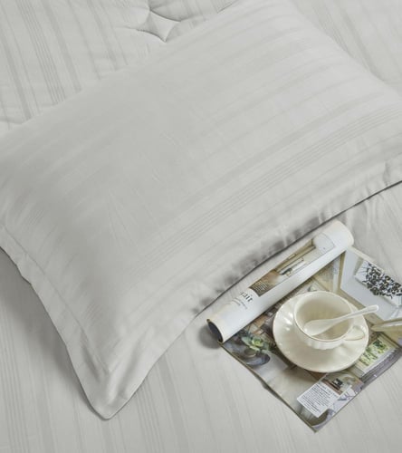 طقم مفرش كانون ساتان نفرين 6 قطع LIGHT GREY