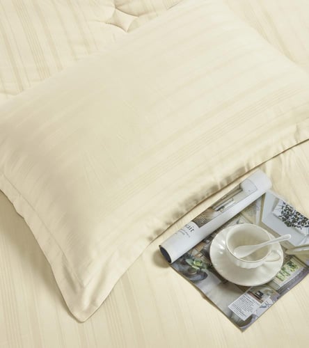 طقم بيت لحاف كانون ساتان 6 قطع نفرين IVORY