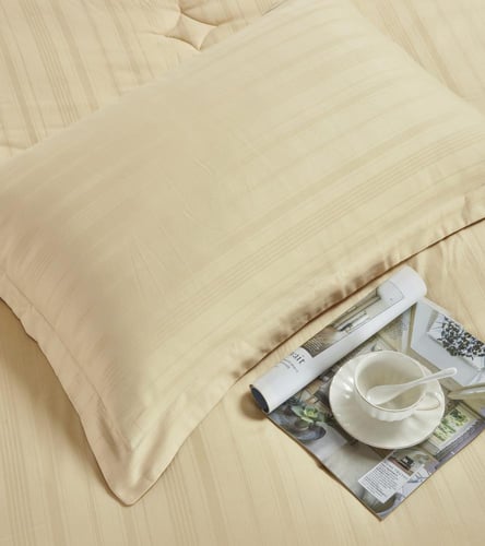 طقم بيت لحاف كانون ساتان 6 قطع نفرين BEIGE