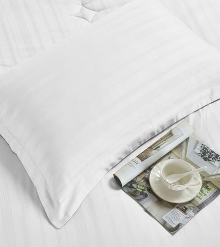 طقم مفرش كانون ساتان نفرين 6 قطع WHITE