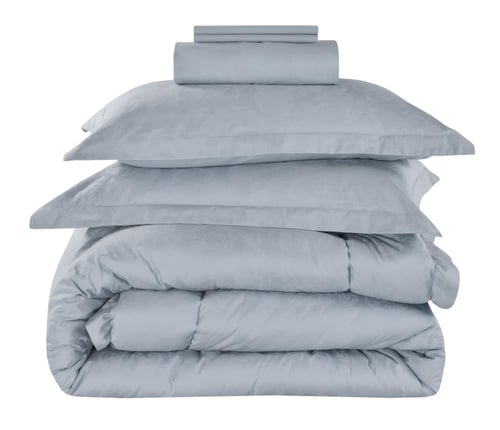 طقم مفرش كانون جاكار قطن 100% 300 غرزة نفرين (BLUE...