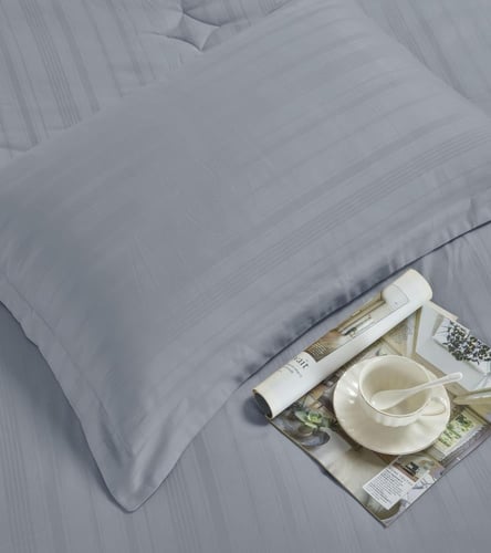 طقم بيت لحاف كانون ساتان 4 قطع نفر BLUE