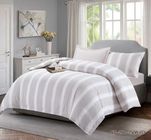 مفرش فندقي مقلم 5 قطع نفر ونصف حشوة متحركة NF-204-...