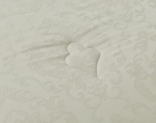 طقم مفرش كانون جاكار قطن 100% 300 غرزة نفرين (WHIT...