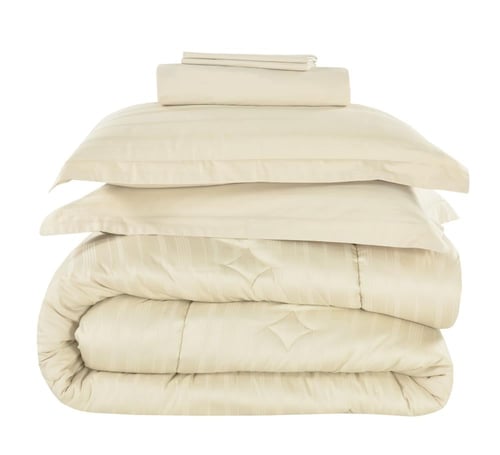 طقم مفرش كانون ساتان نفرين 6 قطع IVORY