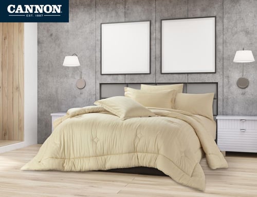 طقم بيت لحاف كانون ساتان 6 قطع نفرين BEIGE