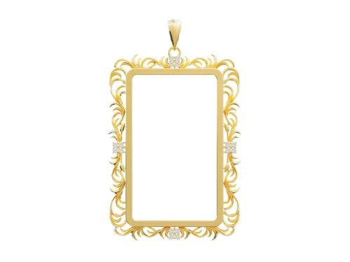 Alloy frame weighing (100) grams - 21 karat