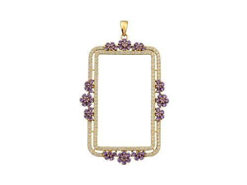 Alloy frame weighing (5 and 2.5) grams - 18 karat