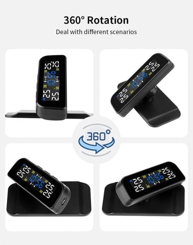 جهاز مراقبة ضغط الكفرات مزود بساعة و انذار يعمل عل...