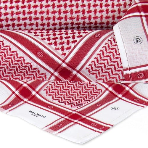 شماغ BALMAIN أحمر الجديد BLD Limited Edition