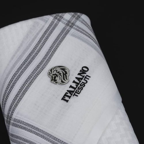 شماغ تيسوتي أبيض رمادي ST1W2