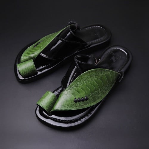 حذاء نقوة جلد نعام موديل 5-0