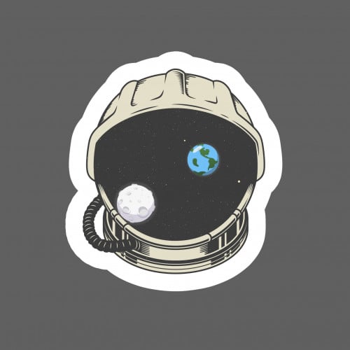 ملصق - خوذة رائد فضاء