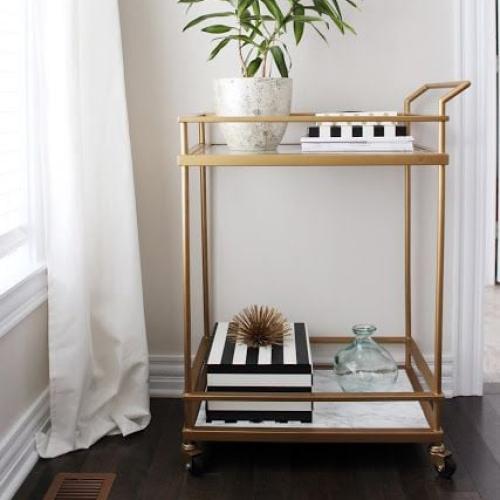 عربية تقديم ضيافة ابيض وذهبي :09