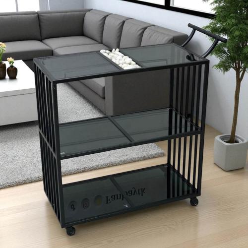 عربة 3 دور زجاج اسود