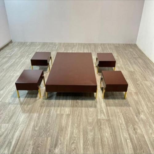 طقم طاولات ضيافة ارضي خشبي