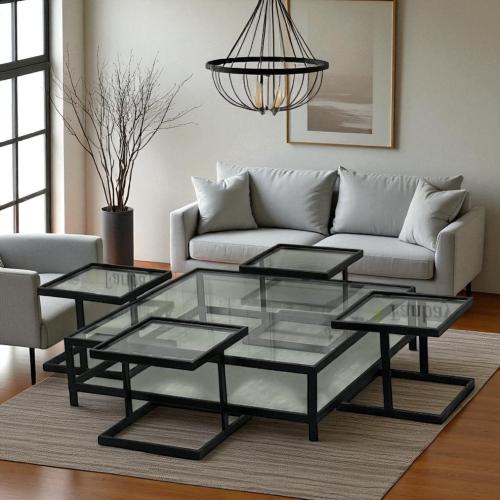 طاولة ضيافة عصرية مع4 طاولات خدمة