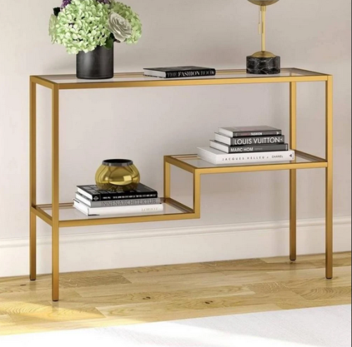 مدخل كونسول حديد سطح زجاج