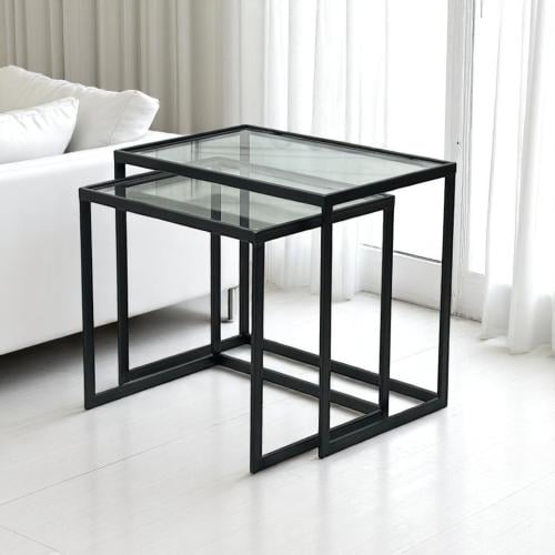 طقم طاولة جانبية متداخلة بلمسة عصرية