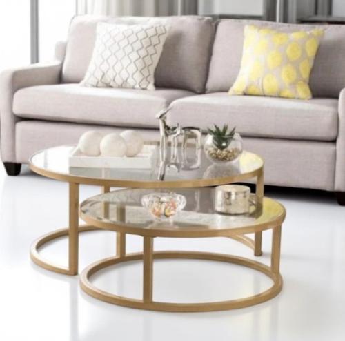 طقم طاولات زجاج