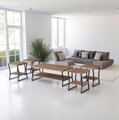 طقم طاولات قهوة خشب 1+4 : SHML-TS