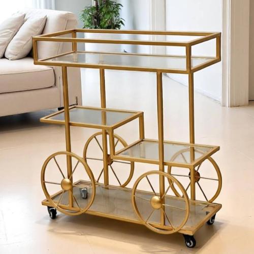 عربة تقديم ذهبي انيقه