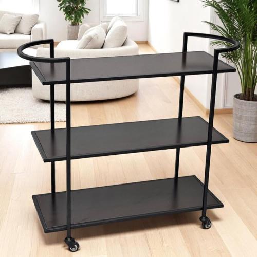 عربية تقديم 3دور خشب بني غامق(ترولي)